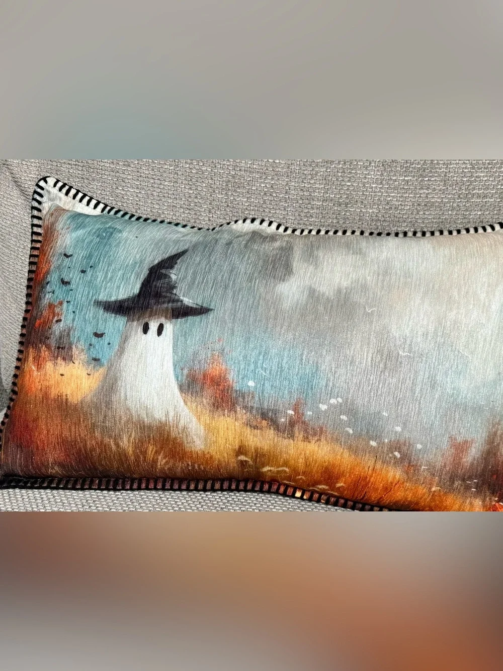 🍁 Sheffield Home Ghost Witch Decorative Throw Pillow Fall Decor NWT